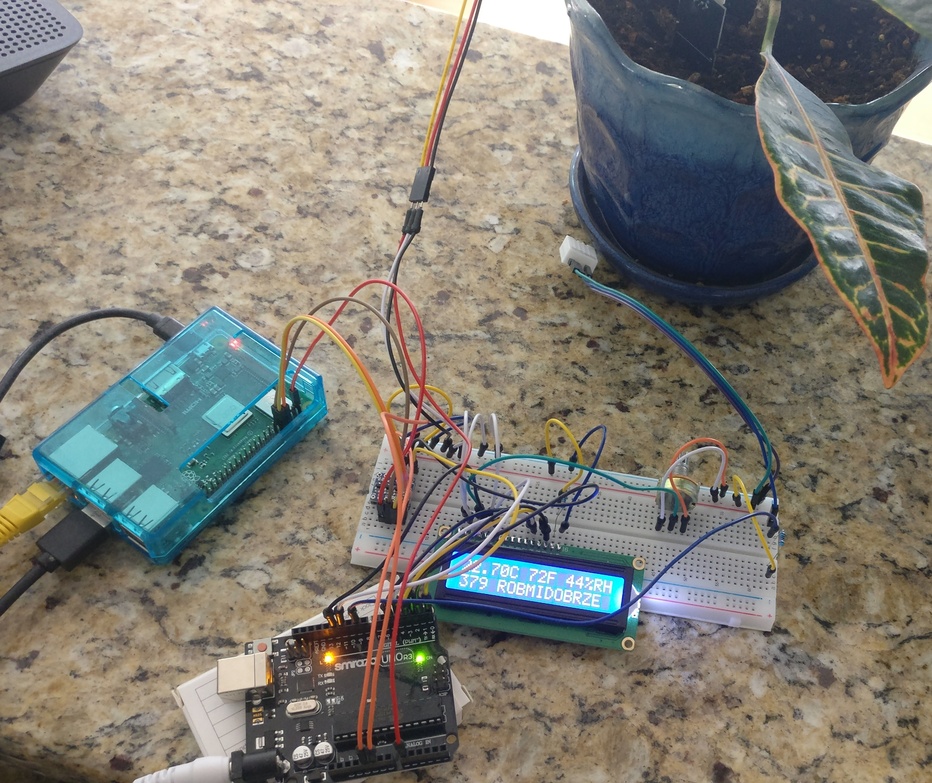 Arduino setup: sensors and RPi3 connection