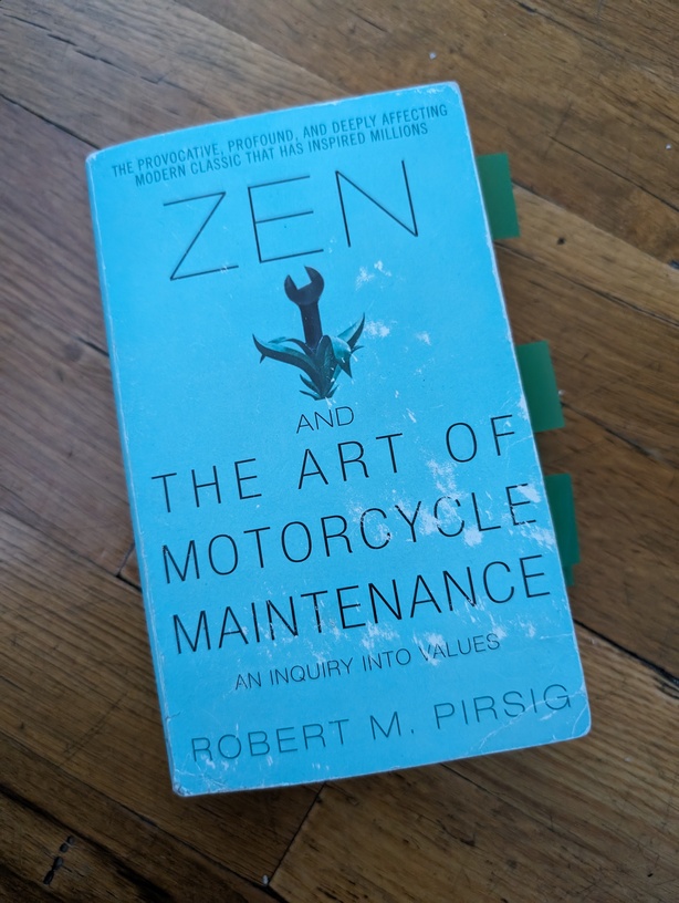 Cover of Robert Pirsig's Zen and the Art of Motorcycle Maintenance